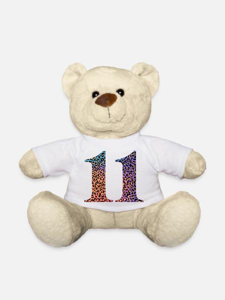 11. Geburtstag Leopard - Teddy - Weiß