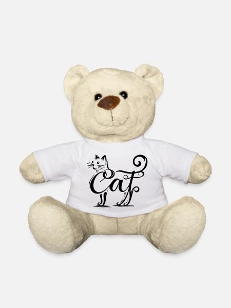 Feline Overlay - Fused Cat - Teddy Bear - white