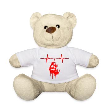 Heart Beat Boxing - Teddy Bear - white - Front
