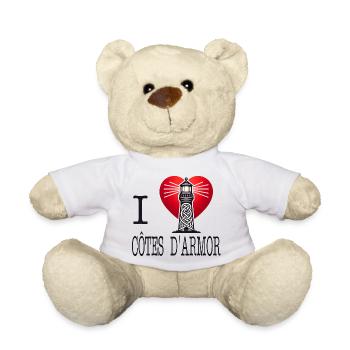 I love Côtes d'Armor von I Love Bretagne - Teddy - Weiß - Vorne