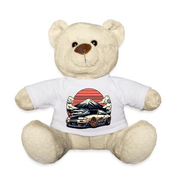 JDM-Auto Japanische Retro-Autorenn-Drift-Legende - Teddy - Weiß - Vorne