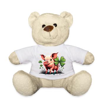 Lucky Pig - Teddy Bear - white - Front