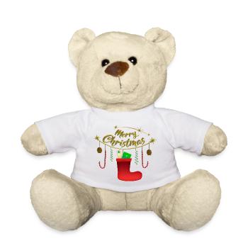 Merry Christmas - Teddy Bear - white - Front