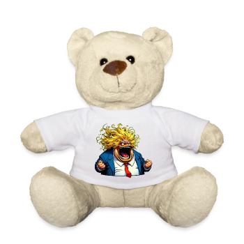Weißer Mann will Angst schüren - Teddy - Weiß - Vorne