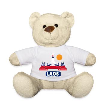 Laos Lao Drapeau Laotien éléphant Lao I cadeau - Nounours - blanc - Devant
