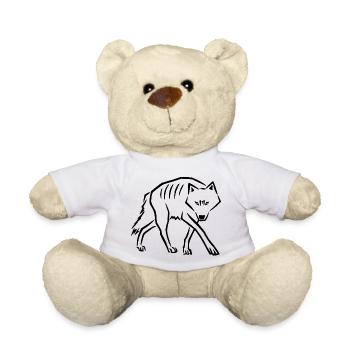 Wolfsschritte (Schwarz) - Teddy - Weiß - Vorne