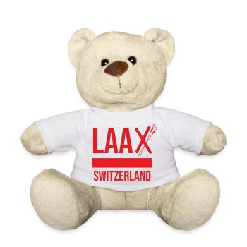 Laax Graubünden Souvenir - Teddy Bear - white - Front