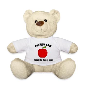 One Apple a Day keeps the Doctor away! - Teddy - Weiß - Vorne