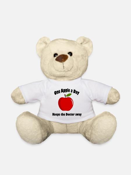 One Apple a Day keeps the Doctor away! - Teddy - Weiß