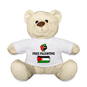 Free palestine - Nounours - blanc - Devant