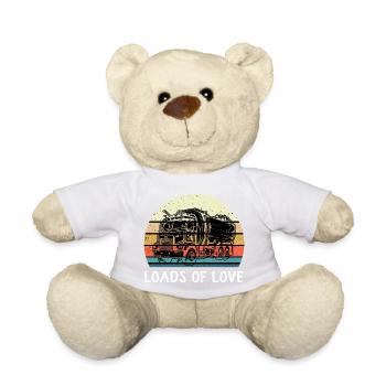 Garbage Truck Love Garbage Collection Child Boy I Gift - Teddy Bear - white - Front