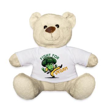 Fight for Vegans | FIGHT FOR VEGAN - Teddy Bear - white - Front