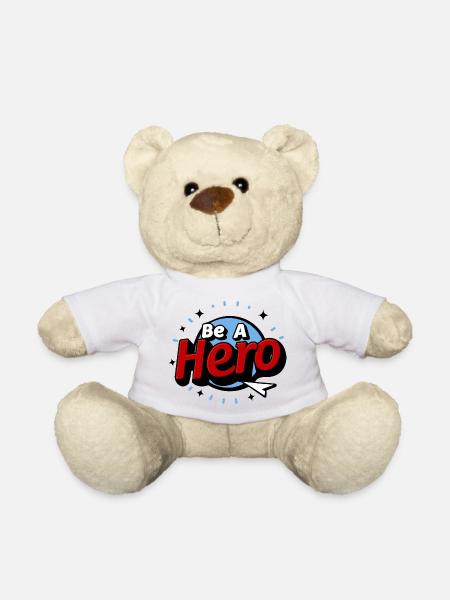 BE A HERO - Teddy Bear - white