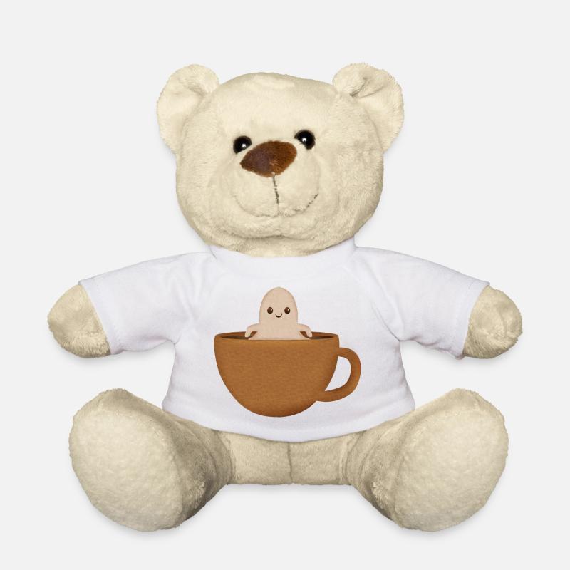 Cute Little Ghost Coffee - Teddy Bear - white