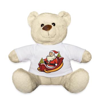 Weihnachtsmann Logo - Teddy - Weiß - Vorne