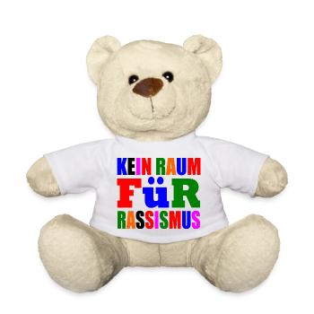 kein raum für rassismus - Teddy - Weiß - Vorne