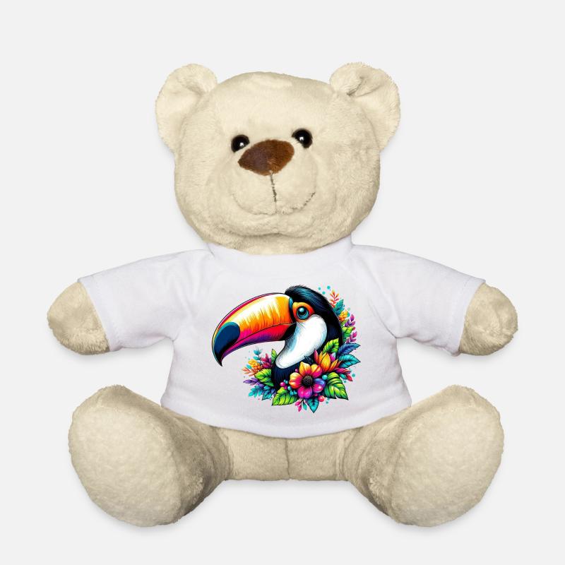 Toucan - Teddy Bear - white