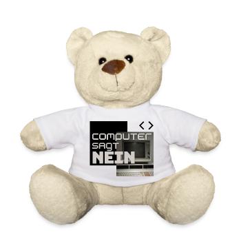 L’ordinateur dit NON (rétro) - Nounours - blanc - Devant
