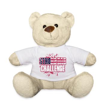 Starker Vater Herausforderung Flagge - Teddy - Weiß - Vorne