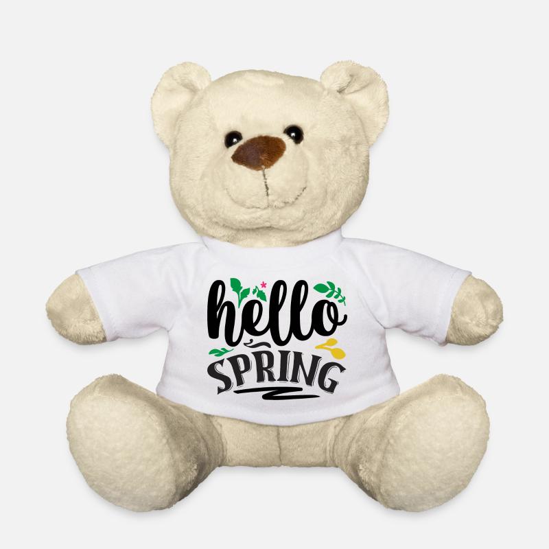 Hallo Frühling - Teddy - Weiß