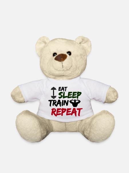 eat sleep train repeat - Teddy - Weiß
