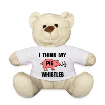 Je pense que mon cochon siffle - Nounours - blanc - Devant