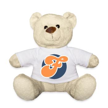Lettre f orange sport - Nounours - blanc - Devant