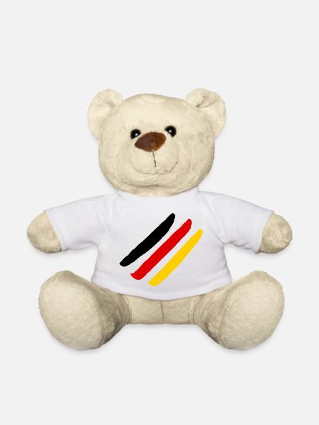 Drapeau allemand - Style Stripes - Nounours - blanc