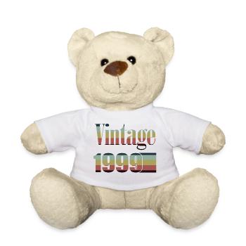 1999 anniversaire 1999 né en 1999 anniversaire - Nounours - blanc - Devant