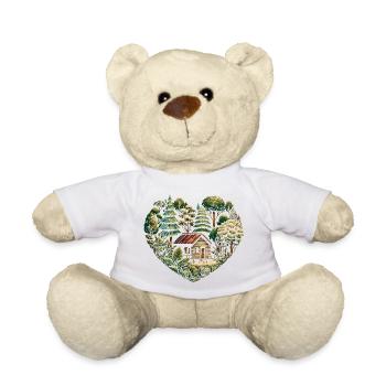 Vivre près de la nature avec une petite maison en forêt - Nounours - blanc - Devant