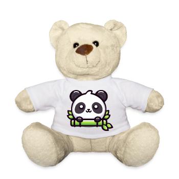 Bamboo Bliss: Adorable Panda Delight - Teddy Bear - white - Front
