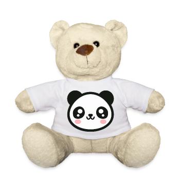 Liebevolles Chibi-Panda-Gesicht: Entzückend und niedlich - Teddy - Weiß - Vorne