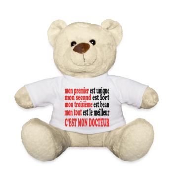 Mon DOCTEUR est beau - Nounours - blanc - Devant