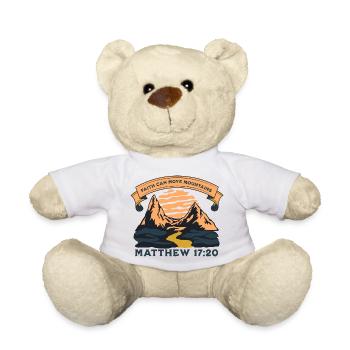 Glauben bewegt Berge Bergmotiv - Teddy - Weiß - Vorne