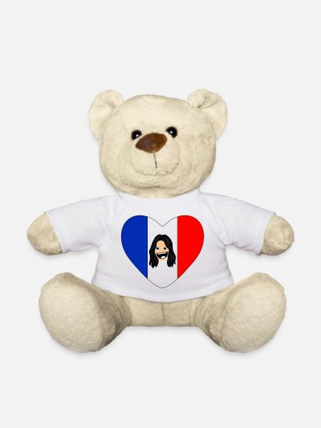 une femme Française qui aime la France - Nounours - blanc