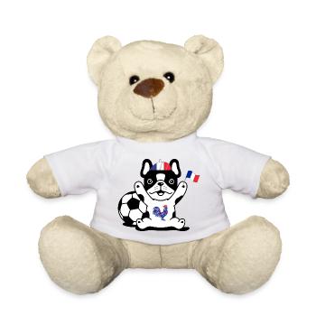 Bulldog supporter français - Nounours - blanc - Devant