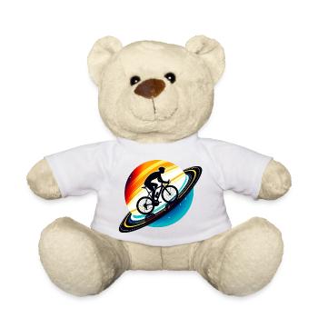 Radfahrer auf dem Saturn - Teddy - Weiß - Vorne
