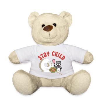 Child Stay Humor Skull Love - Teddy Bear - white - Front