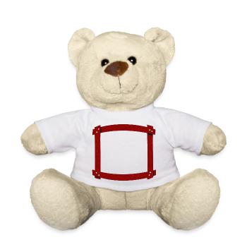 Cadre en bois incurvé - Nounours - blanc - Devant