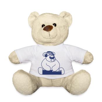 Lustiger DJ Eisbär Mischpult Cool Party Musik Bär - Teddy - Weiß - Vorne