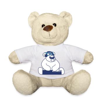 Lustiger DJ Eisbär Mischpult Cool Party Musik Bär - Teddy - Weiß - Vorne
