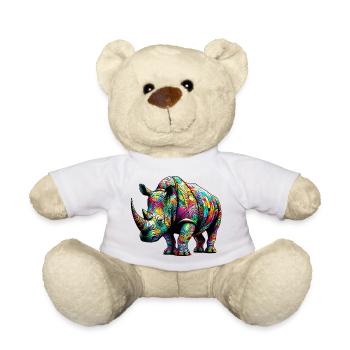 Rhinoceros - Teddy Bear - white - Front