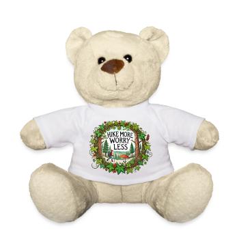 Hike more worry less - Teddy Bear - white - Front