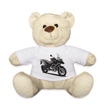 Voyage Enduro // Illustration // Moto - Nounours - blanc - Devant