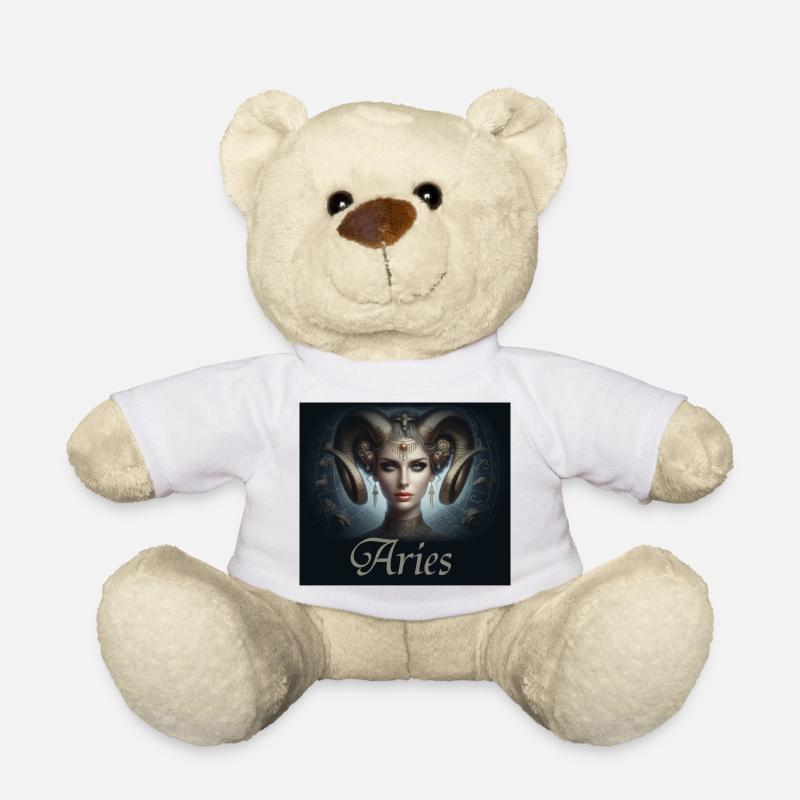 Aries - Sternzeichen Widder - Teddy - Weiß