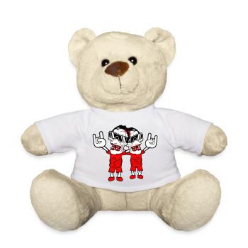 2 DJ Zombies Mort-vivant Horreur Halloween Fête Amis - Nounours - blanc - Devant