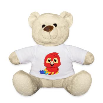 Parrot Red Macaw - Teddy Bear - white - Front