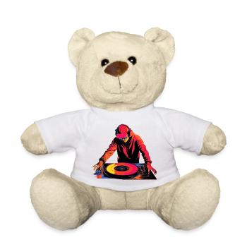 Disc jockey Retrowave - Teddy Bear - white - Front