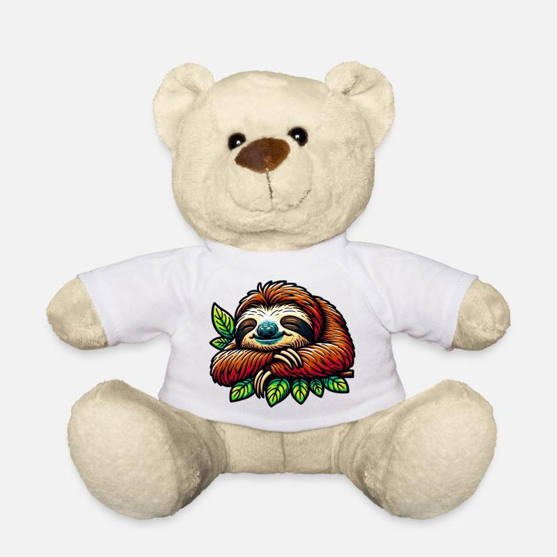 Faultier - Teddy - Weiß