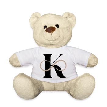 Infinite letter k - Teddy Bear - white - Front